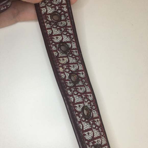 CHRISTIAN DIOR Belt in Bordeaux Fabric - Picture 5 of 7
